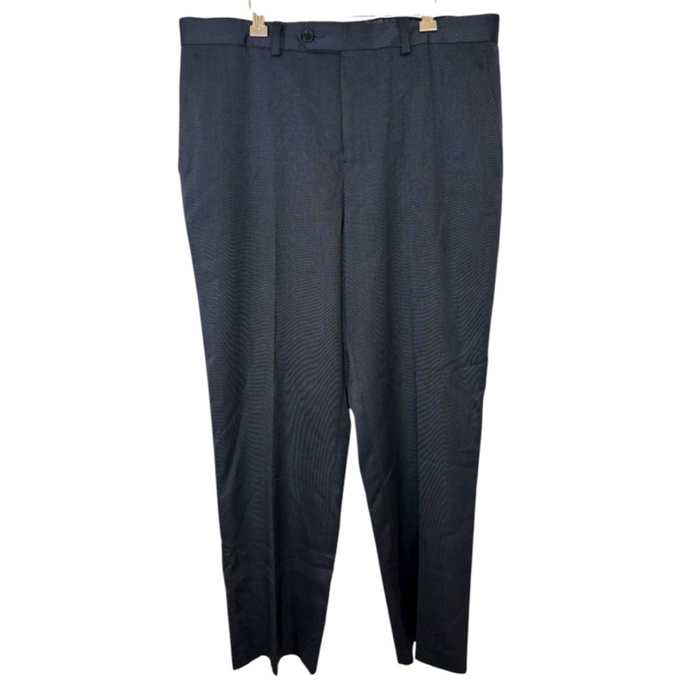 MICHAEL Michael Kors Men’s Classic Dark Gray Herringbone Trousers 33/30